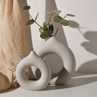 Nordic Ceramic Vase for Pampas