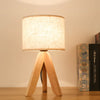 LED wooden bedside lamp tripod